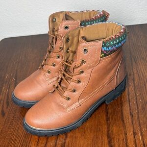 Stylish Brown Lace-Up Boots for Women